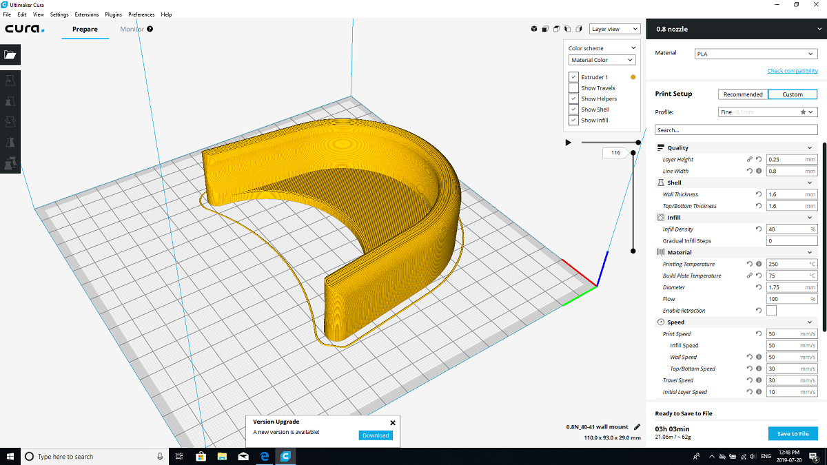 3D Printed Diving Fin Wall Mounts