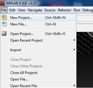 MPLAB X IDE - New Project