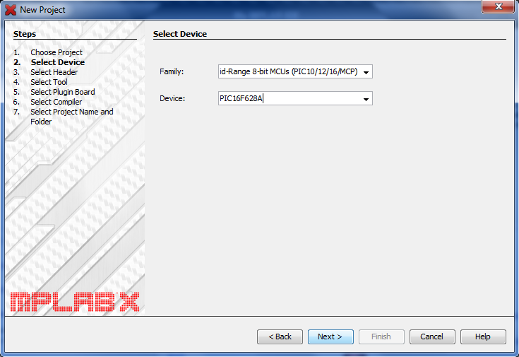 MPLAB X IDE - New Project