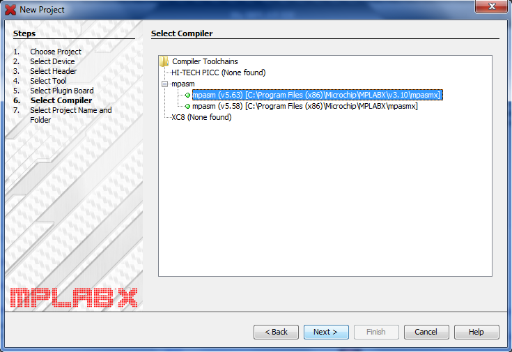 MPLAB X IDE - New Project