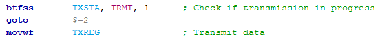 Asynchronous Serial Transmit Assembly Program