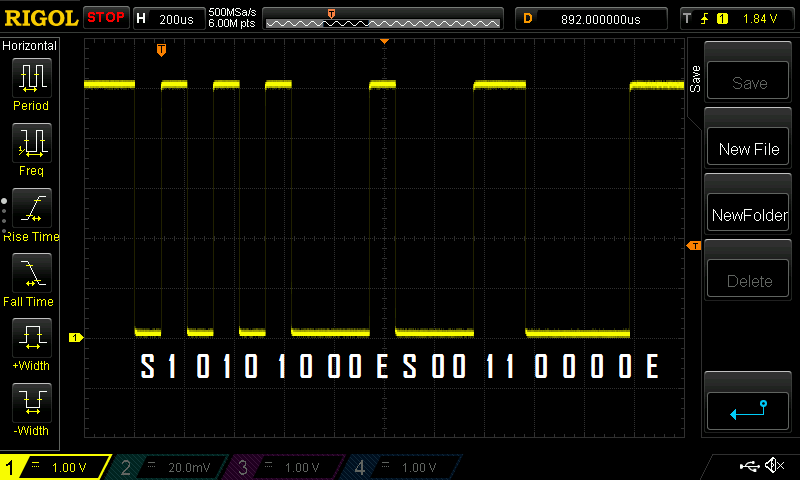 9600 baud asynchronous serial