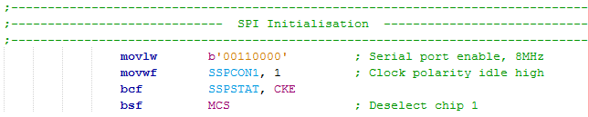 18 Series Microchip SPI Serial