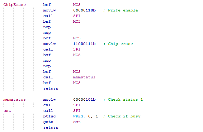 18 Series Microchip SPI Serial