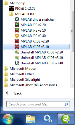 18 Series Microchip - Open MPLAB IDE X