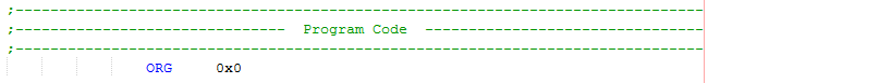 18 Series Microchip - Assembly Program Origin