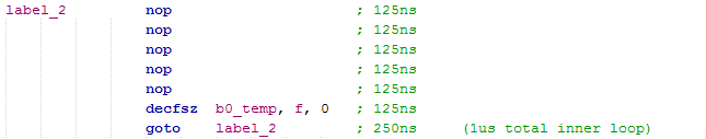 18 Series Microchip - Assembly Delay Timing Example