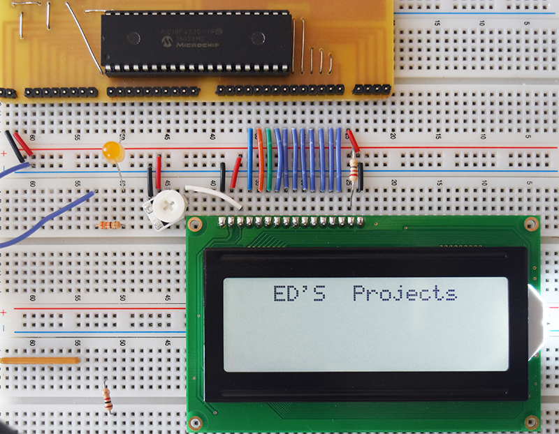 18F4520 Controlling 4x20 Character LCD