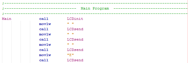 18 Series Microchip - Assembly Program Example