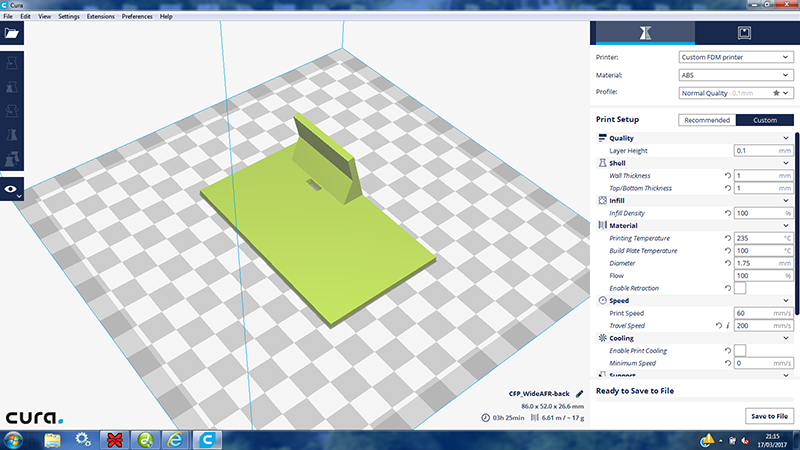 3D Printing AFR Housing