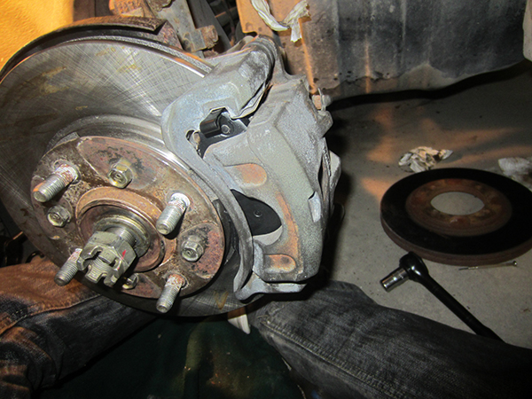 Captive Brake Rotors / Discs - Install Brake Caliper