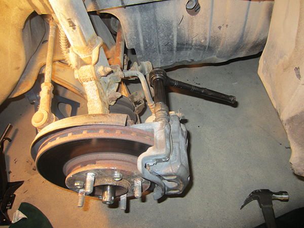 Captive Brake Rotors / Discs - Remove Caliper