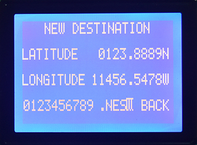 GPS Navigator Display Example