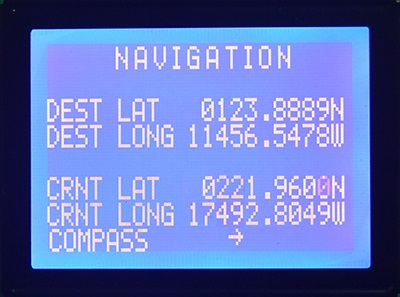 GPS Navigator Display Example