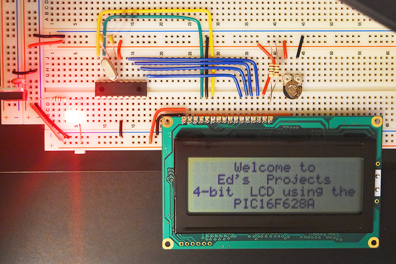 16F628A Controlling Character LCD via 4-bit Data transfer