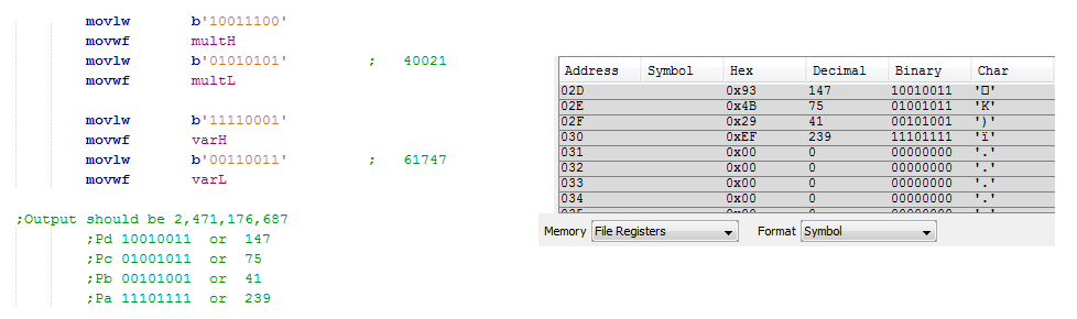 16 Series Microcontroller Assembly - Multiplication