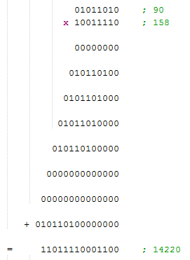 16 Series Microcontroller Assembly - Multiplication Algorithm