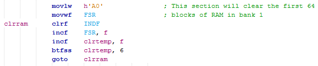 Assembly Clearing RAM via indirect addressing