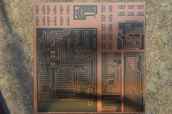 PCB ready for etching