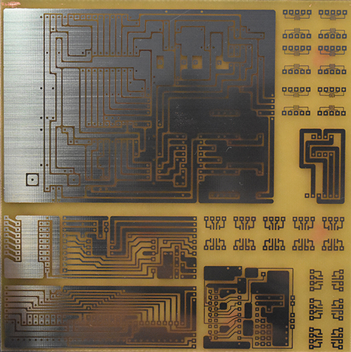 Results of PCB after etching 
