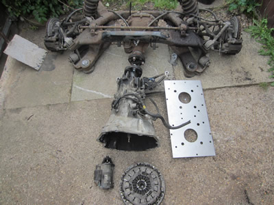 Jaguar S-type rear axle, gearbox and clutch
