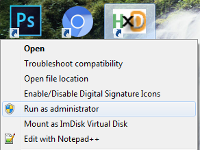 Run WinHex as Administrator