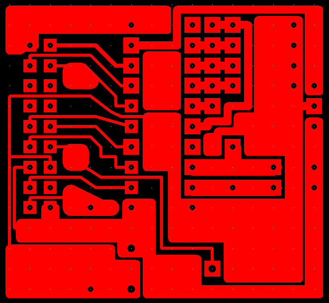 Asynchronous Serial LCD -  project PCB layout