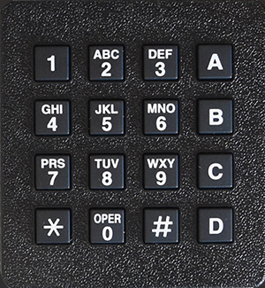 4 x 4 keypad