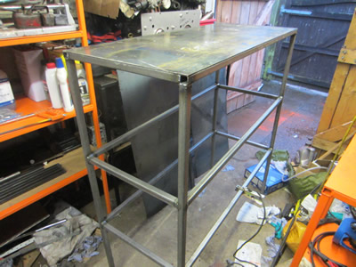 Homebuilt Lathe Metal Storage Rack