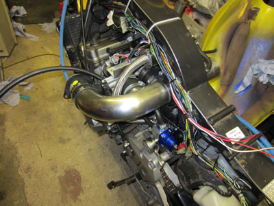 1998 Hornet Injection Project - Fuel Injection Test Ready