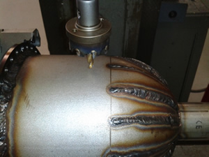 Nuclear Fusor - Vessel Elctrode Port Hole Saw