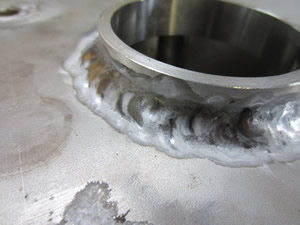 TIG welding aluminium - a little too hot