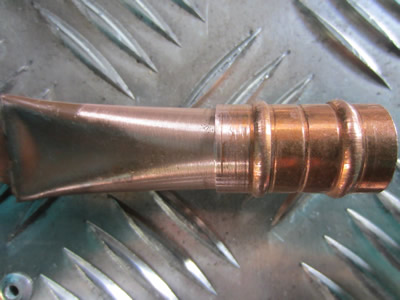 Copper TIG welding example