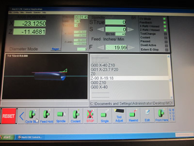 MT4.5 Adapter - CNC Program to bore MT3 taper