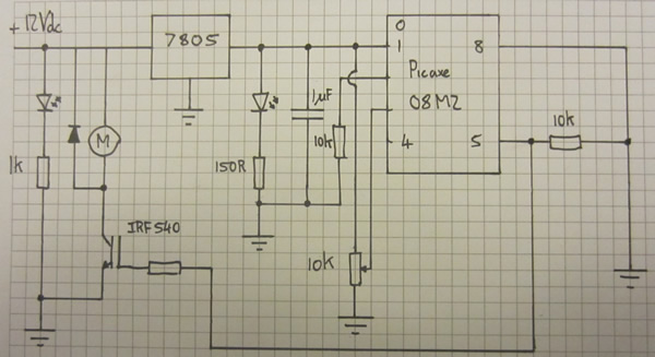 Simple PWM circuit for motor control