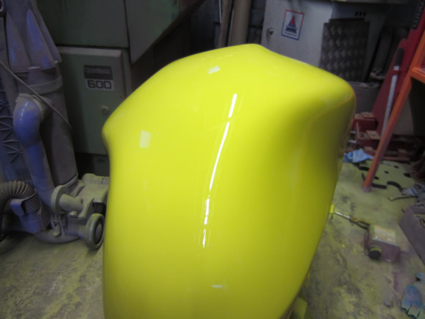 Honda Hornet Respray - final coat yellow