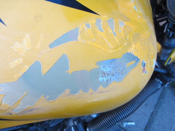 Honda Hornet Respray - poor professional paint adhesion