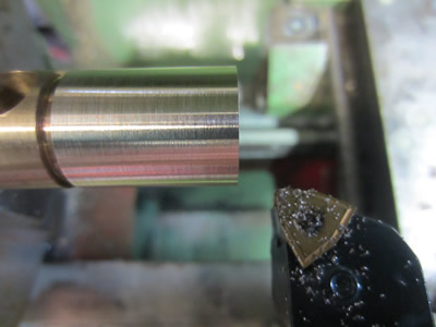 lathe turning brass