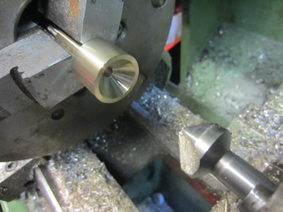 High Pressure Chamber -  countersink brass electrode