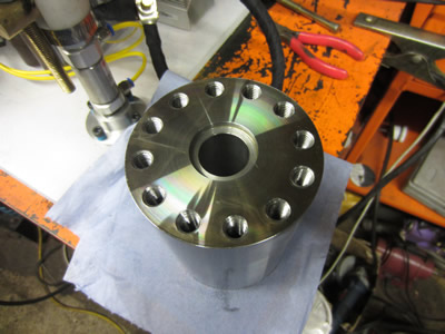 High Pressure Chamber -  100mm EN8 flange threads